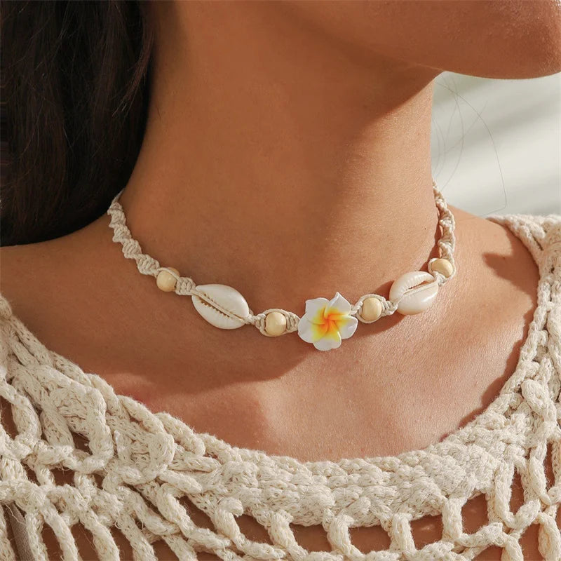 Shell Flower Choker