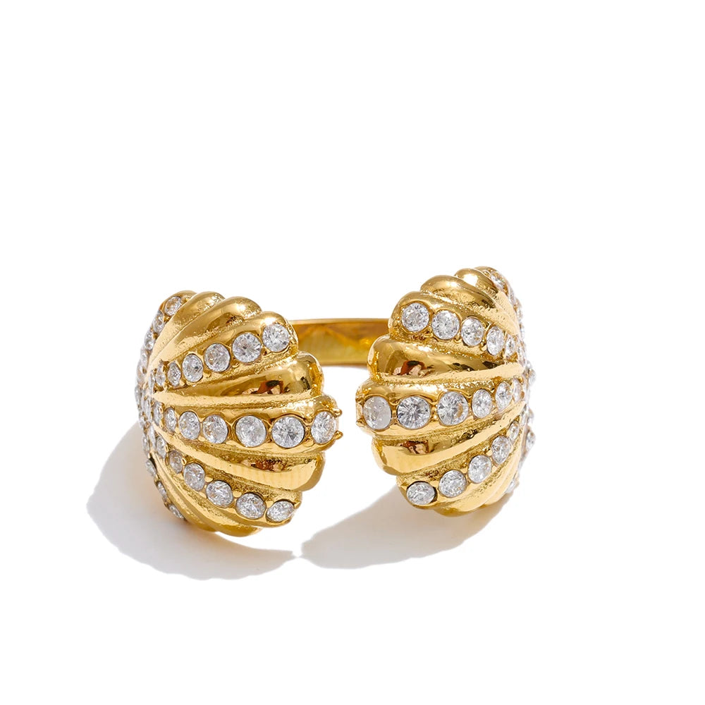 Zircon Shell Ring