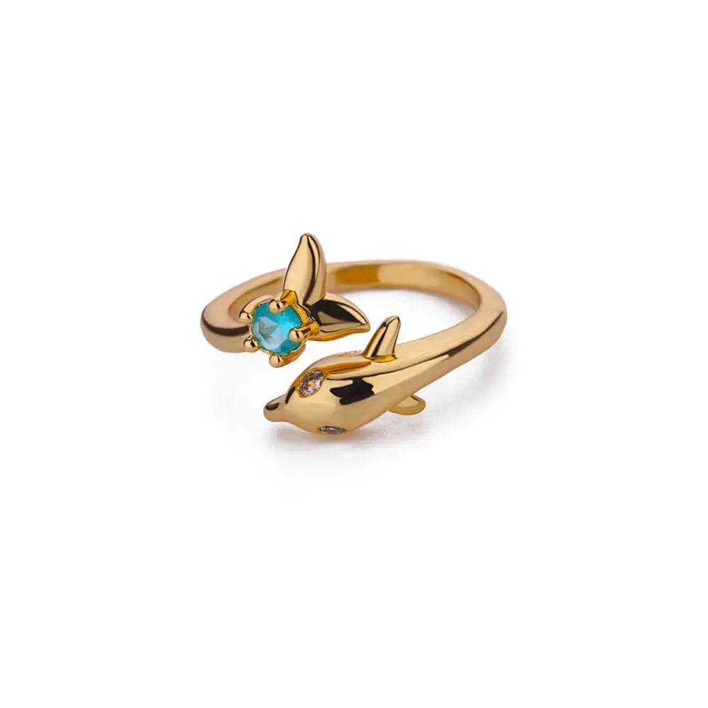 Dolphin Zircon Ring
