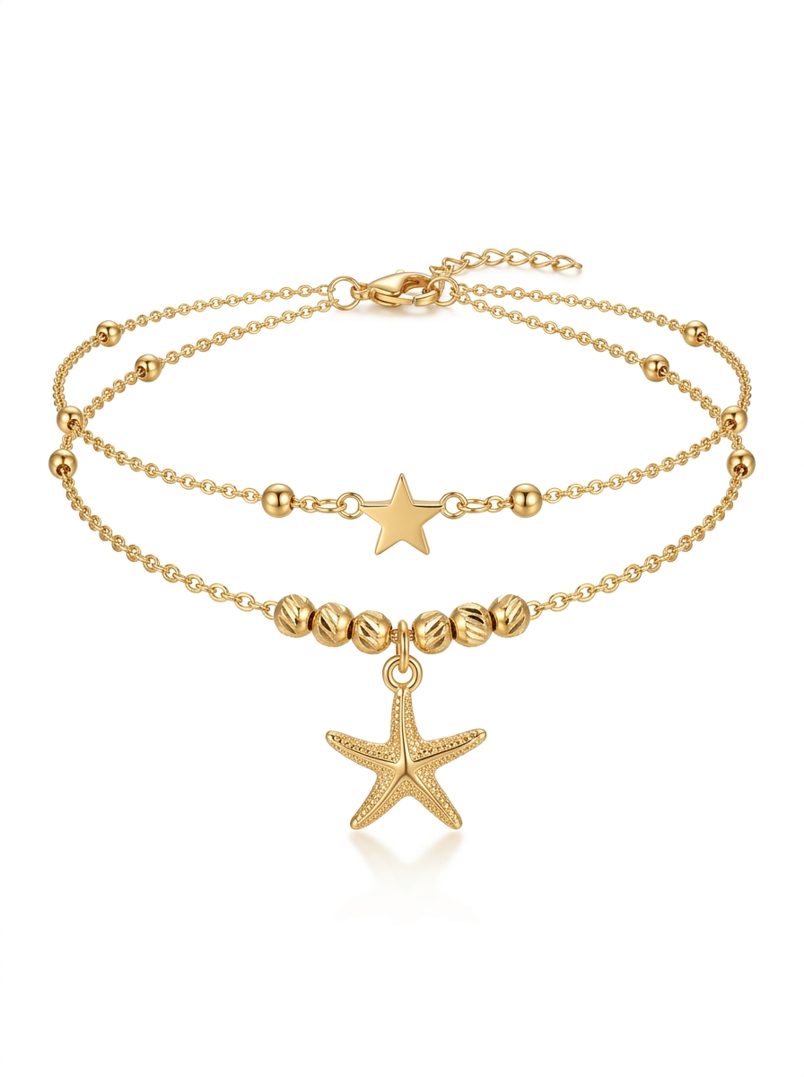 Layered Star Anklet