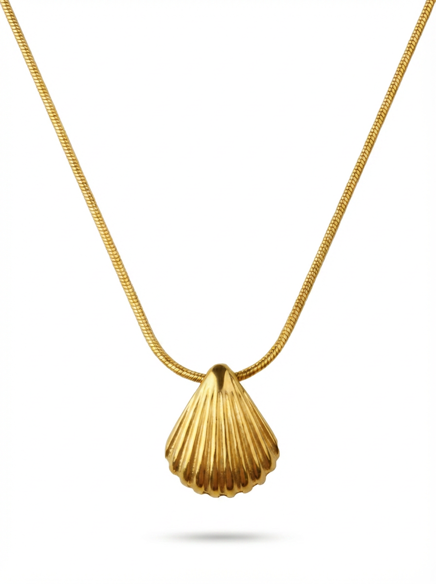 Golden Clam Necklace
