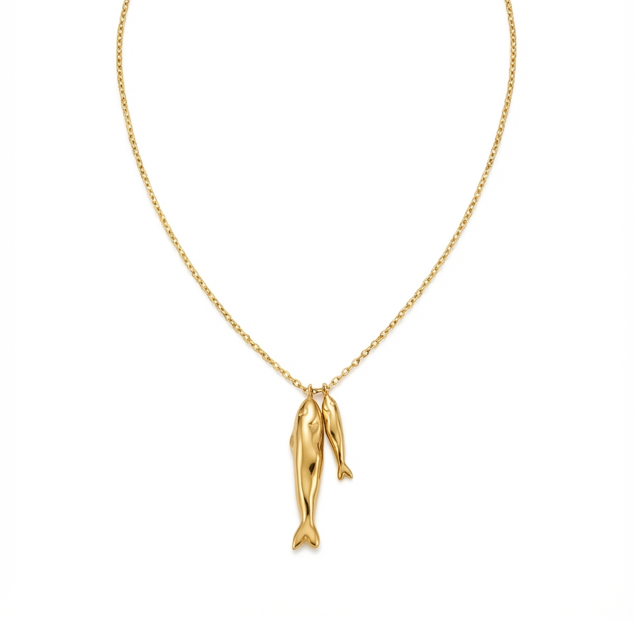 Duo Fish Necklace