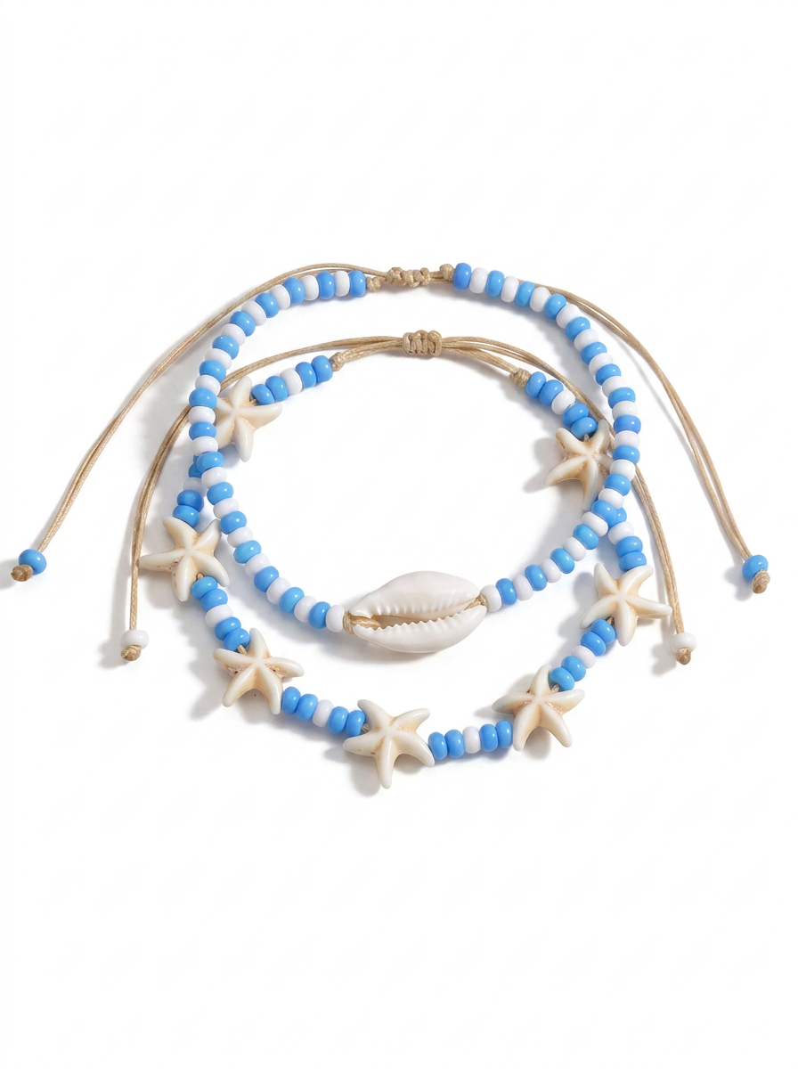 Blue Starfish Anklet