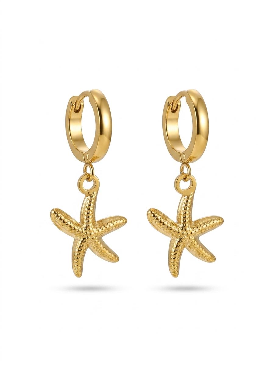Starfish Hoop Earrings