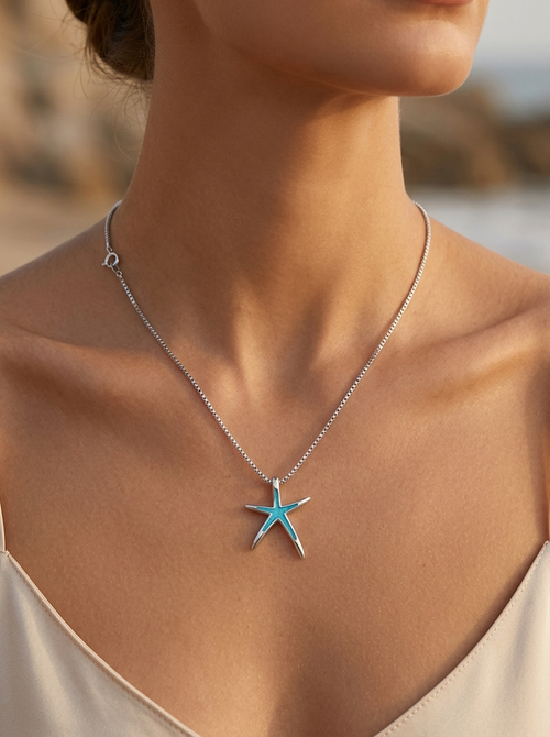 Blue Star Necklace