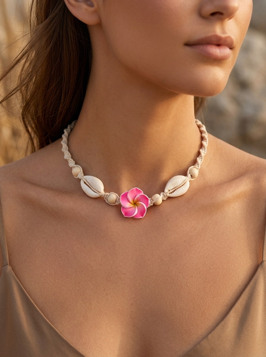 Shell Flower Choker