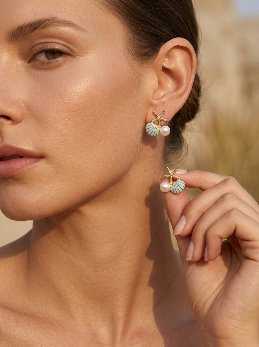 Shell Glow Studs