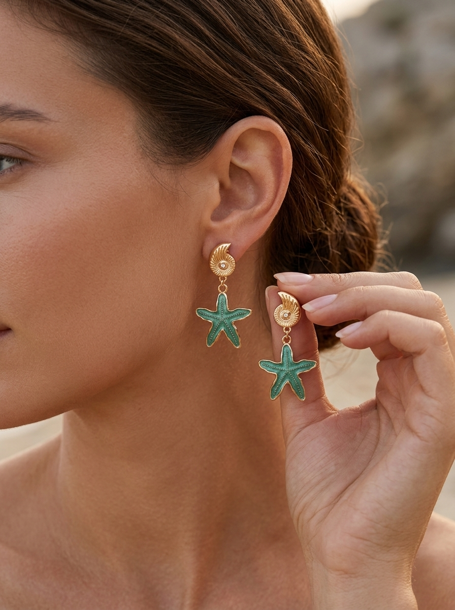 Ocean Charm Earrings