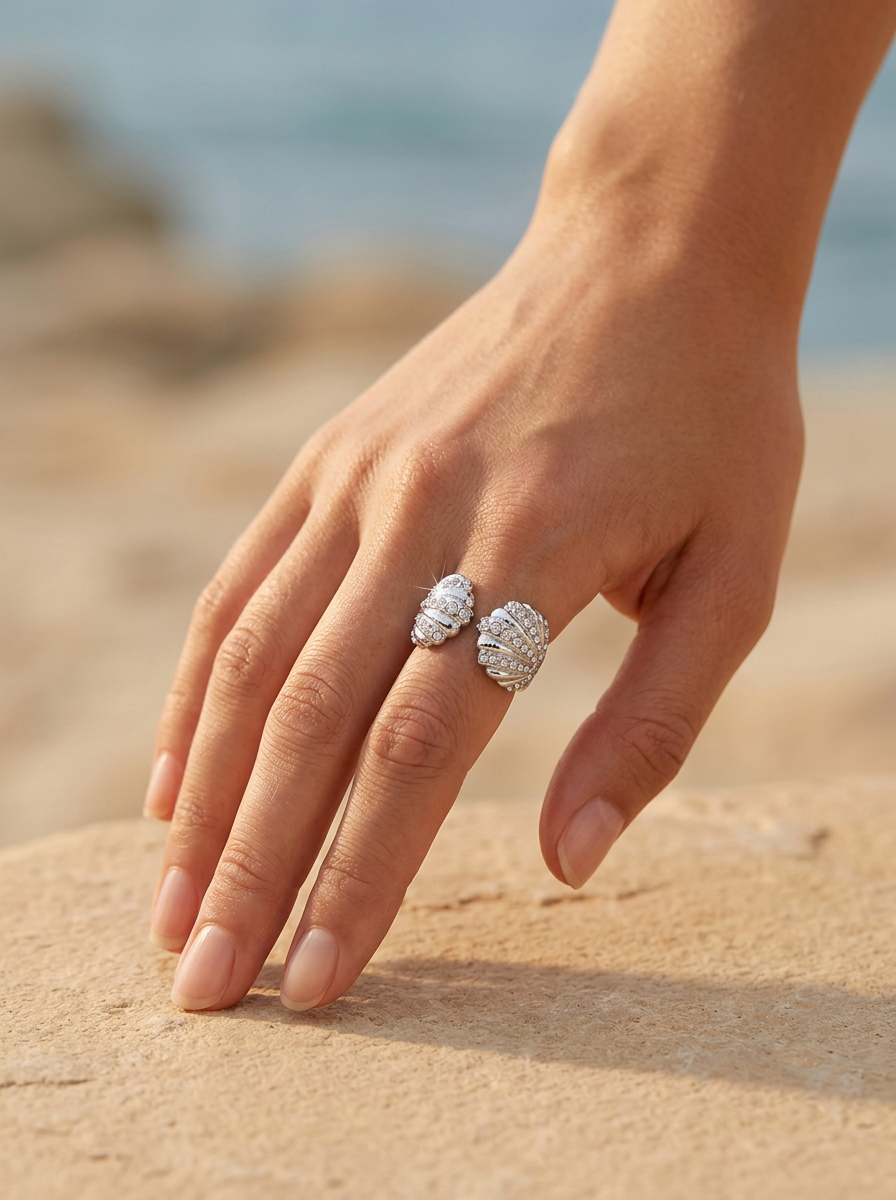 Zircon Shell Ring